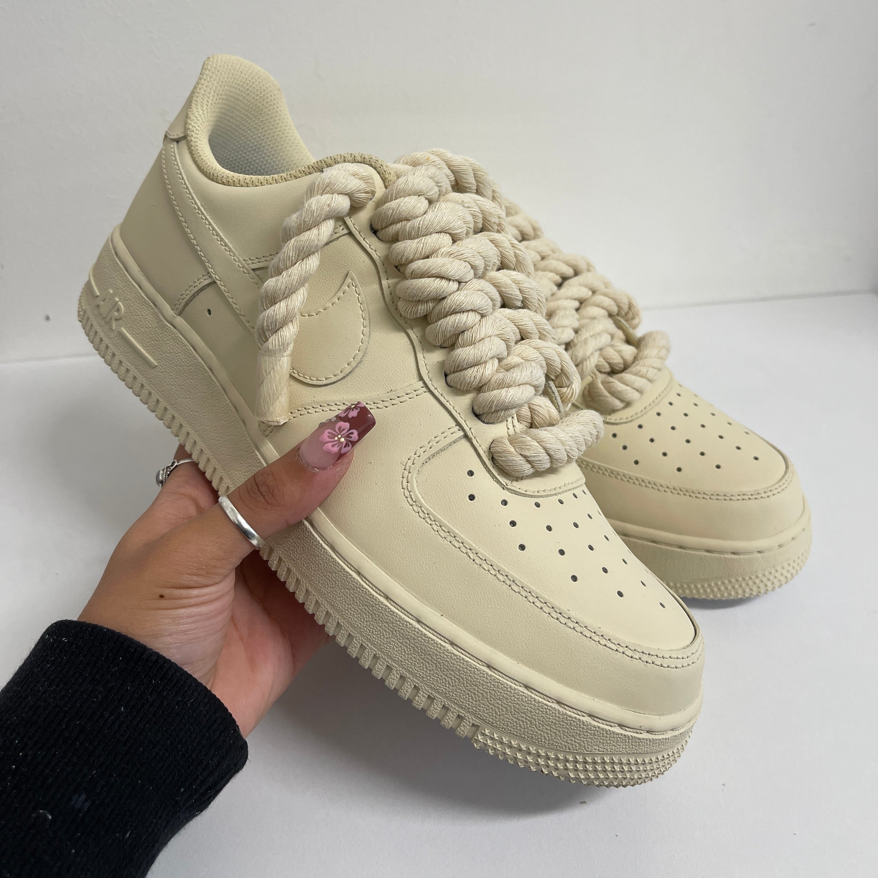 CREAM ROPE LACE AF1 image 1
